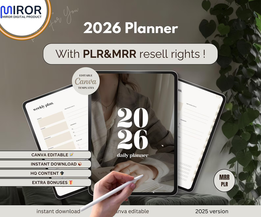 Digital Planner 15000+ Pages PLR Planners, MRR Digital Planner